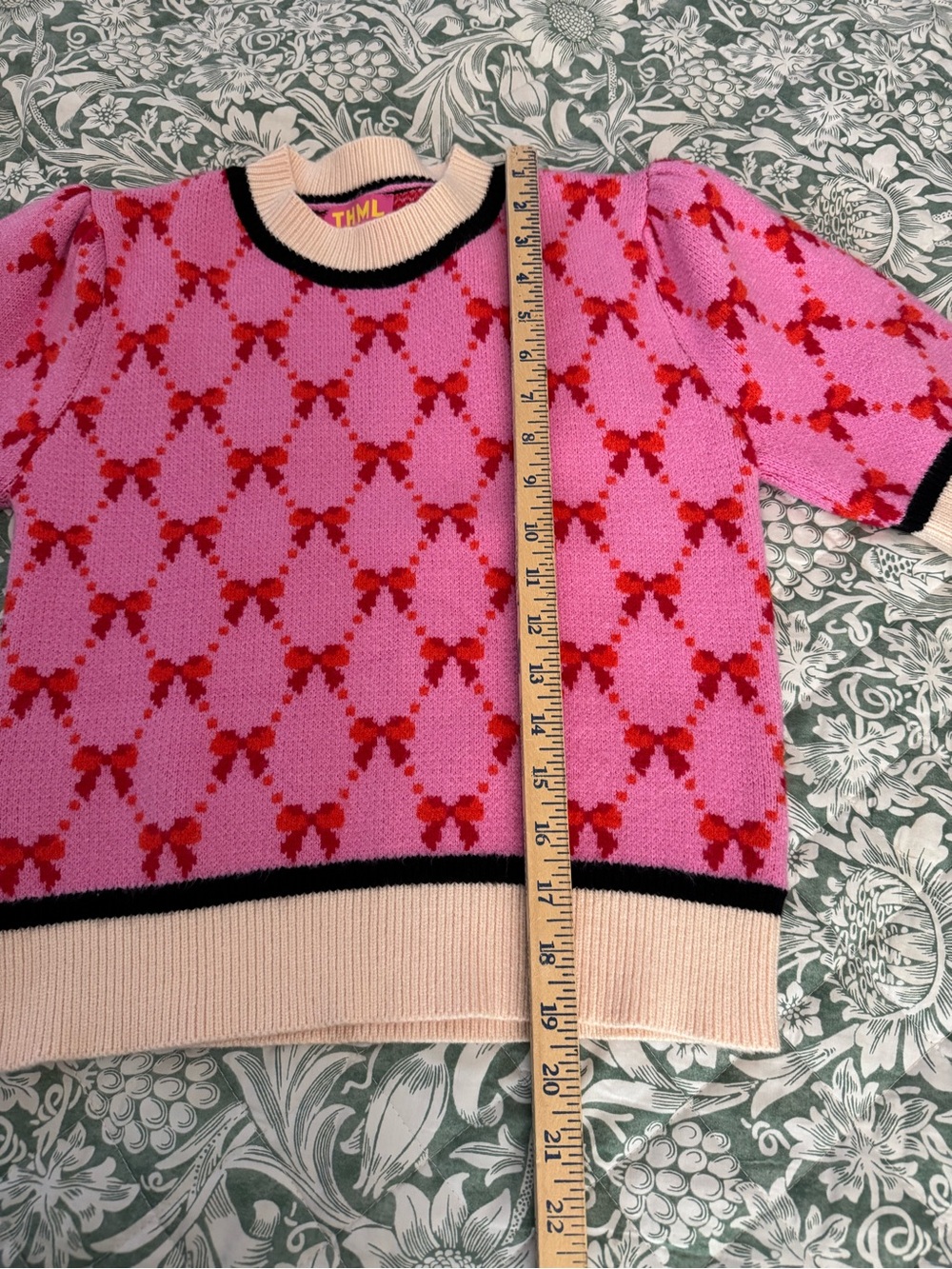 THML Pink Label Knit Top with Cream Trim - Picture 6 of 6